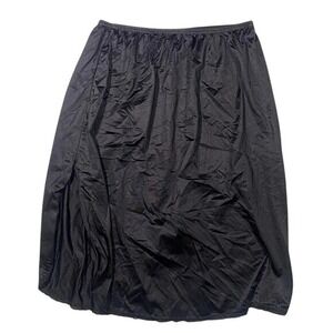 Vintage Lace Vanity Fair Black Nylon‎ Half Slip Skirt Size 22 (Fits Like Medium)